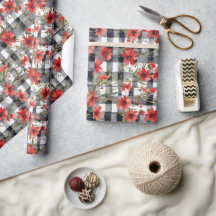 Modèle floral gris Tartan moderne