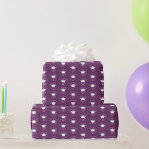 Papier Cadeau Modern minimal elegant purple class of graduation