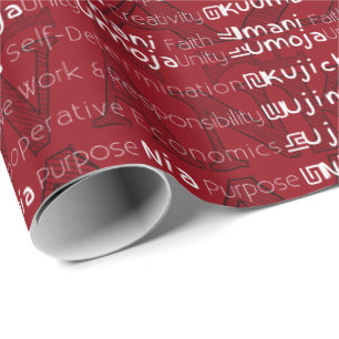 Papier Cadeau Moderne Happy Kwanzaa
