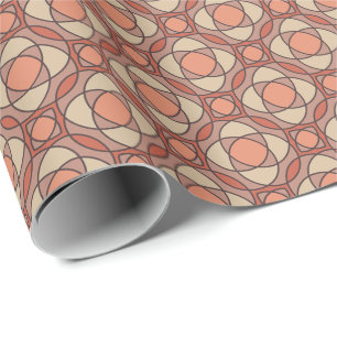 Papier cadeau moderne mosaïque terreuse