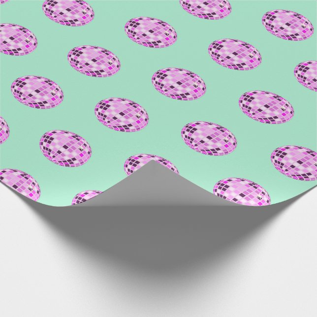 Papier Cadeau Moderne Pink Purple Disco Ball Motif Monnaie magiq (Coin)