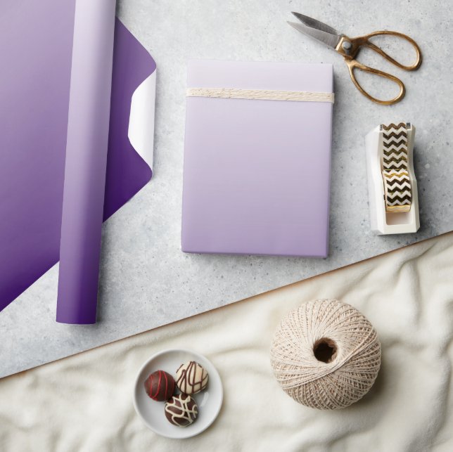 Papier Cadeau moderne romantique été lilac ombre violet (Artisanat)