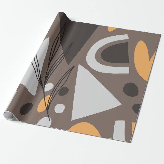 Papier Cadeau Moderne simple forme un design motif sans soudure. (Déroulé)