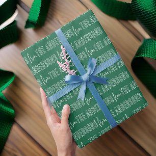 Papier Cadeau Moderne Simple Typographie Motif Personnalisé