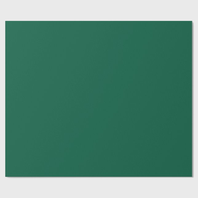 Papier Cadeau Moderne Solide Vert Minimaliste & Versatile (Plat)
