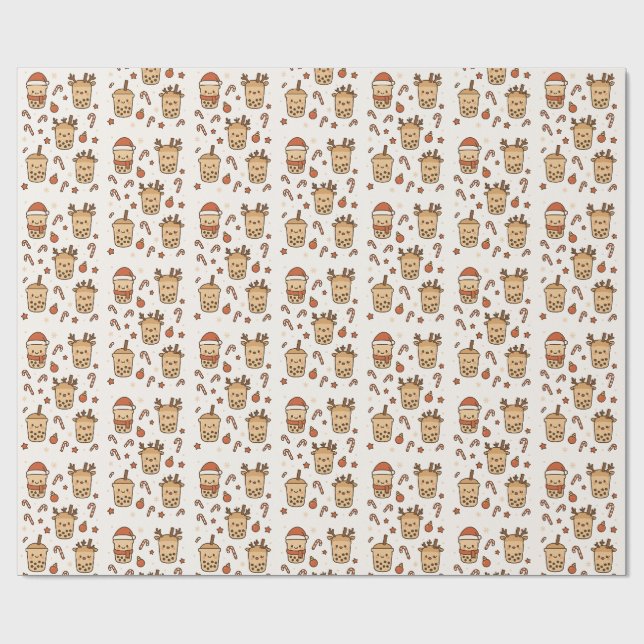 Papier Cadeau Moment boba joyeux (Plat)