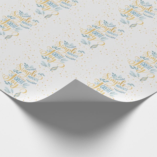 Papier Cadeau Moments simples Apporter une grande joie Noël (Coin)