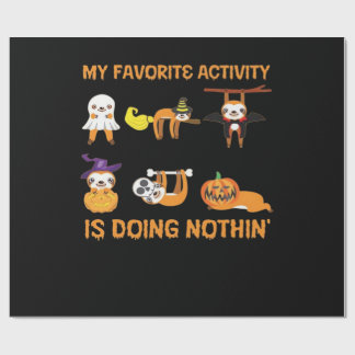 Papier Cadeau Mon activité préférée est de ne rien faire Rétro P