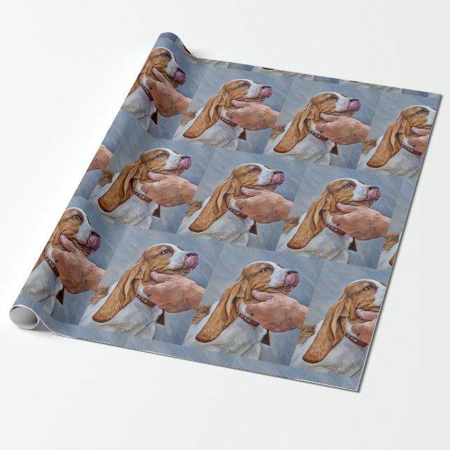 Papier Cadeau Mon meilleur ami Basset Hound (Déroulé)