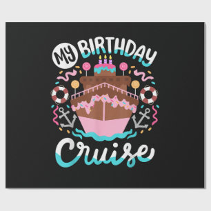 Papier Cadeau Mon voyage en croisière pour mon anniversaire