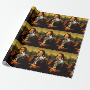 Papier Cadeau Mona Lisa aime les girafes