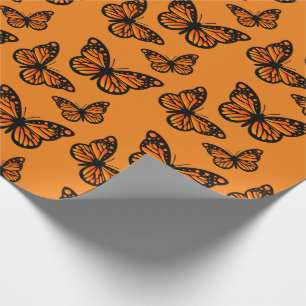 Papier Cadeau Monarch Papillon Design - Papier d'enveloppement m