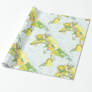 Papier Cadeau monde+carte+globe+pays+atlas
