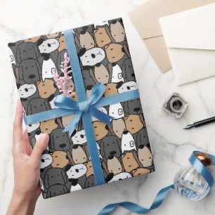 Papier Cadeau Monde Fantaisiste des Chiens