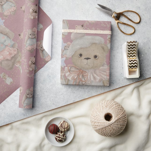 Papier Cadeau monde pour enfants de peluches jouets mignons enve (Artisanat)