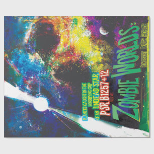 Papier Cadeau Mondes Zombie Galaxie d'Halloween