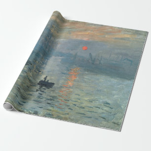 Papier Cadeau Monet Impression Sunrise Soleil Levant Peinture Le