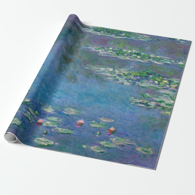 Papier Cadeau Monet Lys d'eau Peinture (Déroulé)