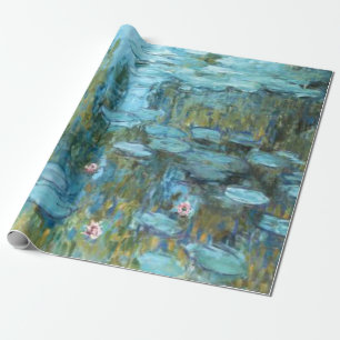 Papier Cadeau Monet - Water Lilies (turquoise), 1915,