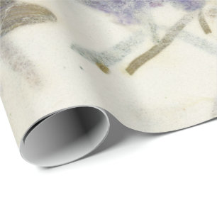 Papier Cadeau Monnaie Florale Naturelle Terre Iris Mulberry Ivoy