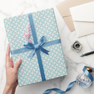 Papier Cadeau Monogramme géométrique en arête de poisson en bon