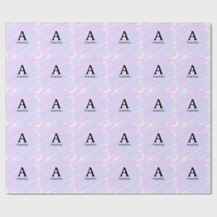 Papier Cadeau Monogramme majuscule masculine ajouter un nom past