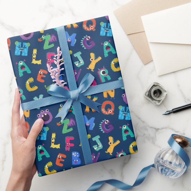 Papier Cadeau Monster Enfants ABC Silly Alphabet Monsters (Cadeaux)