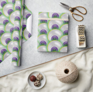 Papier Cadeau Monster Eyeball Brew Purple Green Halloween