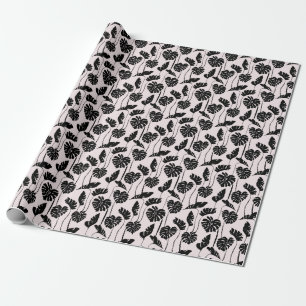 Papier Cadeau Monstera Abstraite Tropical Palm Art