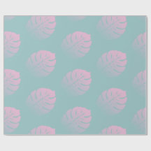 Monstère à dégradé doux Motif à feuilles tropicale