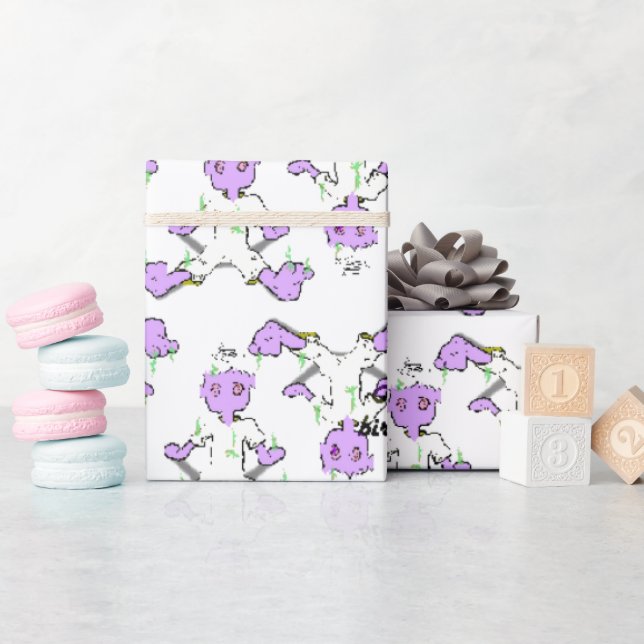Papier Cadeau monstre 2 papier d'emballage (Baby Shower)