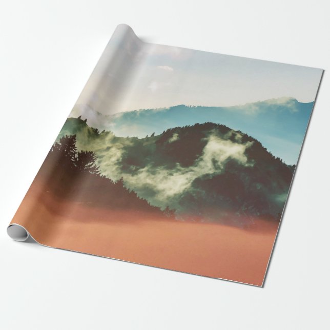 Papier Cadeau Montagne puissante (Déroulé)