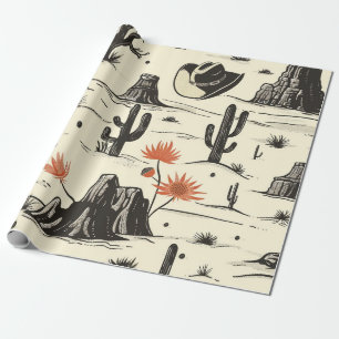 Papier Cadeau Montagne Western
