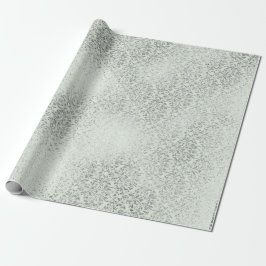 Papier Cadeau Monte Argent Vert Argent Royal Ornement Damask Min