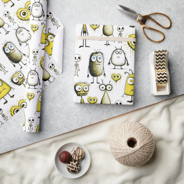Papier Cadeau Montres Jaunes (Artisanat)