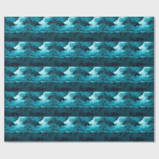 Papier Cadeau Moody Ocean Waves Under Stormy Sky – Abstract Seas