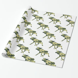 Papier Cadeau Moose / Elk Woodland Camouflage / Camo