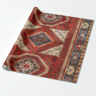 Papier Cadeau Moquette orientale turque perse rouge