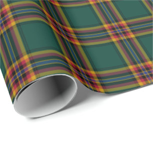 Papier Cadeau Moran Clan Tartan Irish Plaid Motif