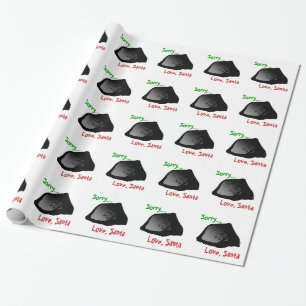 Papier Cadeau Morceau de papier d'emballage de charbon