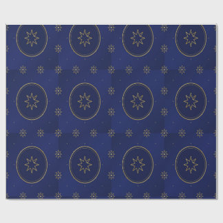 Papier Cadeau Moroccan Celestial Gold Star Wrapping Paper