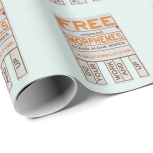 Papier Cadeau Morphèmes libres humoristique structurée littérati