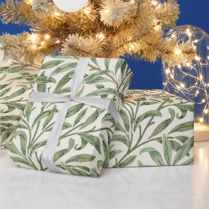Papier Cadeau Morris - Saule d'antiquité feuilles & Branches Mot
