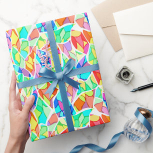 Papier Cadeau mosaïque de verre moderne Abstrait motif lumineux