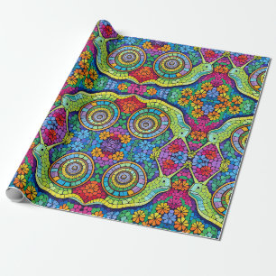 Papier Cadeau Mosaïque d'escargot mignonne