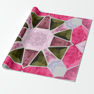 Papier Cadeau mosaïque en verre coloré, fond-carré transparent,