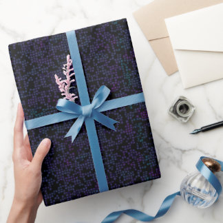 Papier Cadeau Mosaïque violet noir