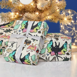 Papier Cadeau Mothman Motif