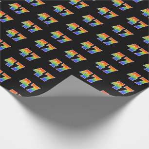 Papier Cadeau Motif "47" de spectre d'arc-en-ciel d'amusement