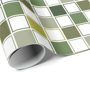 Papier Cadeau Motif à carreaux camouflage vert de l'armée